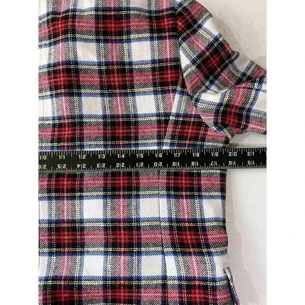 J. Crew Tartan Schoolboy Blazer Jacket Womens Size 8 Plaid Wool Blend Office NWT - Picture 5 of 13